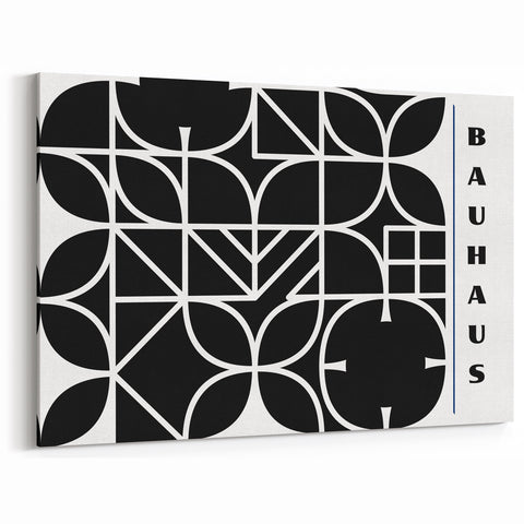 Bohemian Wall Art | Modern Monochrome Geometric Boho Canvas Print