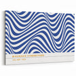 Bohemian Wall Art | Blue & White Bauhaus-Inspired Boho Canvas Print