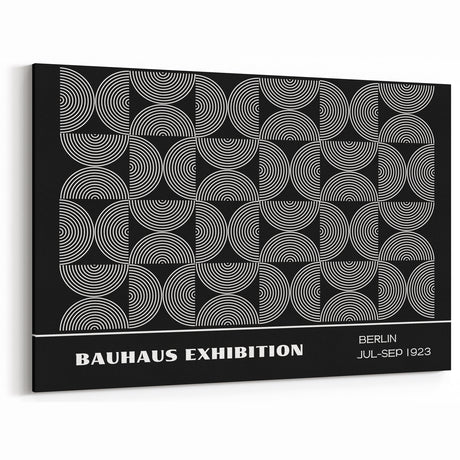 Bohemian Wall Art | Modern Monochrome Circular Boho Canvas Print