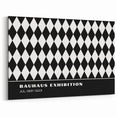 Bohemian Wall Art | Bold Black & White Harlequin Boho Canvas Print