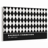 Bohemian Wall Art | Bold Black & White Harlequin Boho Canvas Print