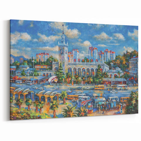 Sochi Wall Art - Scenic Sochi Photography Prints of Historic Train Station