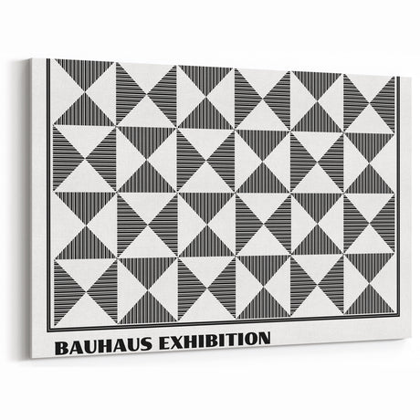 Bohemian Wall Art | Black & White Geometric Boho Canvas Print