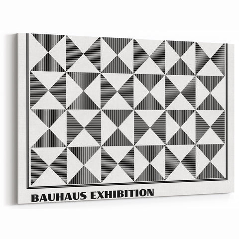 Bohemian Wall Art | Black & White Geometric Boho Canvas Print