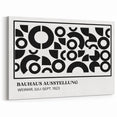 Bohemian Wall Art | Black & White Circular Geometric Boho Canvas Print