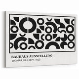 Bohemian Wall Art | Black & White Circular Geometric Boho Canvas Print