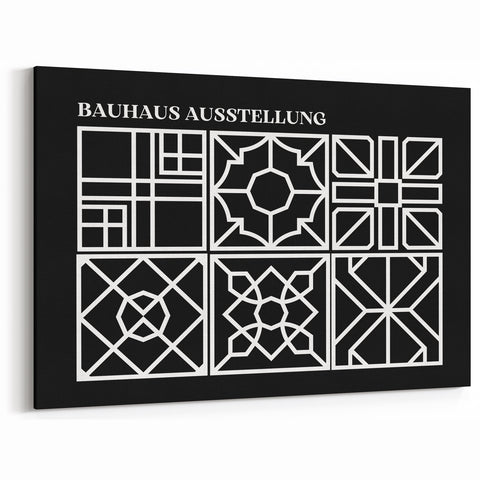 Bohemian Wall Art | Intricate Black & White Geometric Boho Canvas Print