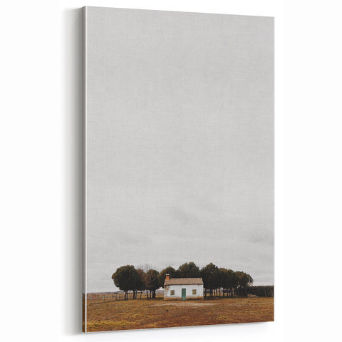 Serene Farmhouse - Vintage Rustic Landscape Art
