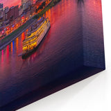 Nashville Sunset Cityscape - Vibrant Tennessee River and Skyline Print