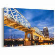 Illuminated Nashville Pedestrian Bridge - Stunning Downtown Skyline Art
