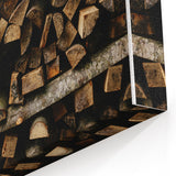 Textured Wood Logs - Rustic Farmhouse Art Print