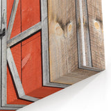Bold Red Barn Doors - Rustic Farmhouse Wall Art