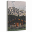 Mountain Cabin Retreat - Rustic Landscape Art Print