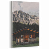 Mountain Cabin Retreat - Rustic Landscape Art Print