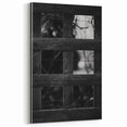 Rustic Wall Art: Black & White Wooden Lattice – Farmhouse Decor Print"