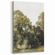 Rustic Wall Art: Serene Forest & Stone Structure – Farmhouse Decor Print