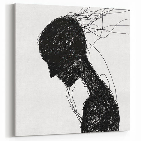 Bohemian Wall Art | Dark Abstract Boho Decor Canvas | Eclectic Art Print