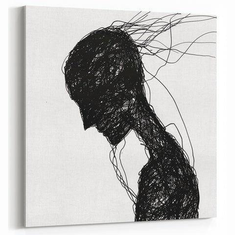 Bohemian Wall Art | Dark Abstract Boho Decor Canvas | Eclectic Art Print