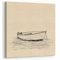 Bohemian Wall Art | Serene Boho Boat Decor Canvas | Eclectic Art Print