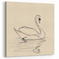 Bohemian Wall Art | Graceful Swan Boho Decor Canvas | Eclectic Art Print