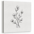 Bohemian Wall Art | Minimalist Floral Boho Decor Canvas | Eclectic Art Print