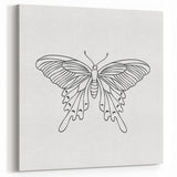 Bohemian Wall Art | Butterfly Boho Decor Canvas | Eclectic Art Print