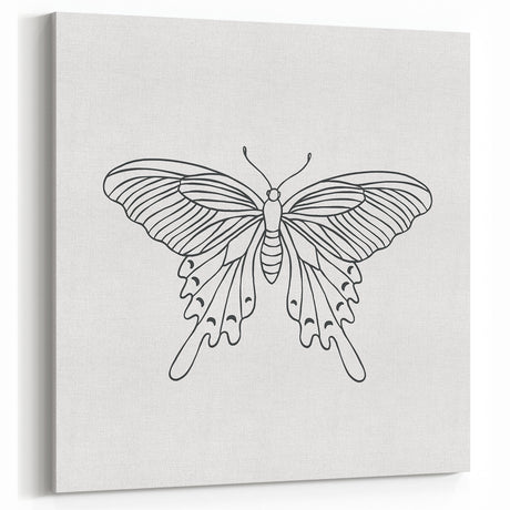 Bohemian Wall Art | Butterfly Boho Decor Canvas | Eclectic Art Print