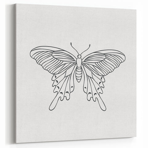Bohemian Wall Art | Butterfly Boho Decor Canvas | Eclectic Art Print