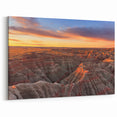 National Park Prints - Sunset Over Badlands South Dakota Landscape Art