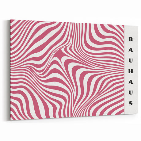 Bohemian Wall Art | Bold Bauhaus Wavy Pattern Boho Canvas | Eclectic Art Print
