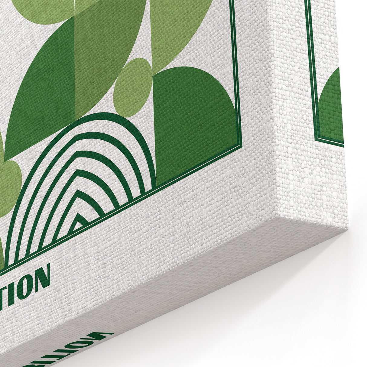 Bohemian Wall Art | Green Bauhaus Geometric Boho Canvas | Eclectic Art Print