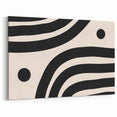 Bohemian Wall Art | Minimalist Black and White Boho Canvas | Eclectic Art Print