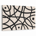 Bohemian Wall Art | Abstract Black Line Boho Canvas | Eclectic Art Print