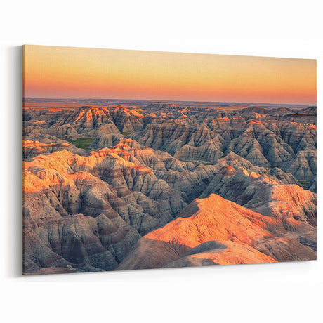 Badlands National Park Art - Sunset over Rugged South Dakota Landscape