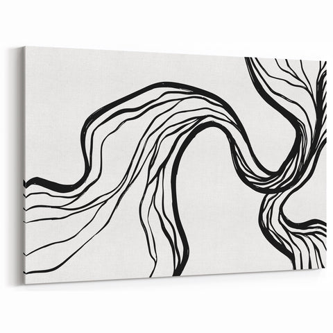 Bohemian Wall Art - Eclectic Boho Decor Canvas in Artistic Flowing Style