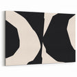 Eclectic Boho Decor Canvas - Modern Black and Beige Bohemian Wall Art