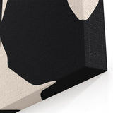 Eclectic Boho Decor Canvas - Modern Black and Beige Bohemian Wall Art