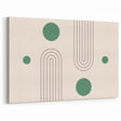 Bohemian Wall Art - Modern Geometric Boho Decor with Green Accents