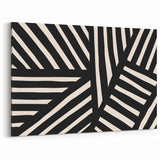 Boho Wall Decor - Modern Black and White Abstract Bohemian Canvas