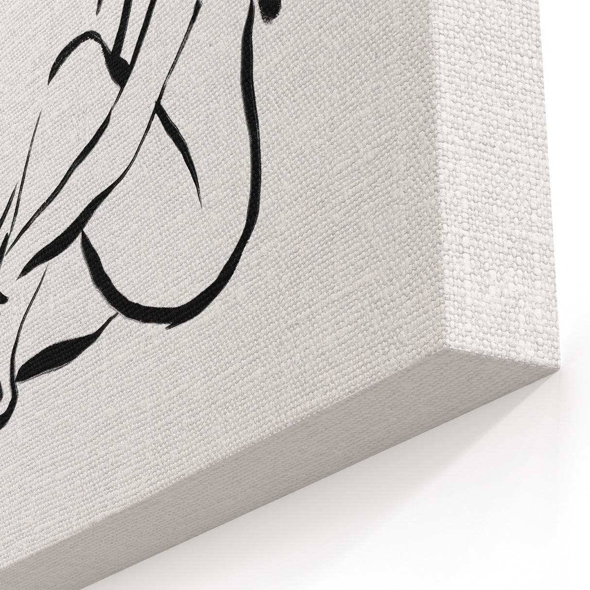 Boho Chic Wall Art - Minimalist Line Art Nude Figure Bohemian Canvas