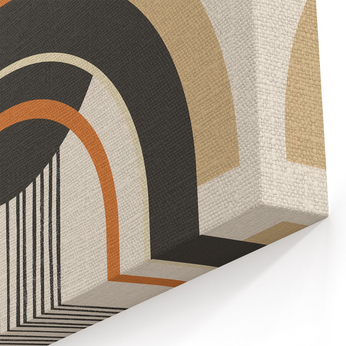 Boho Wall Art - Bold Geometric Arches in Earthy Tones Bohemian Canvas