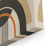Boho Wall Art - Bold Geometric Arches in Earthy Tones Bohemian Canvas