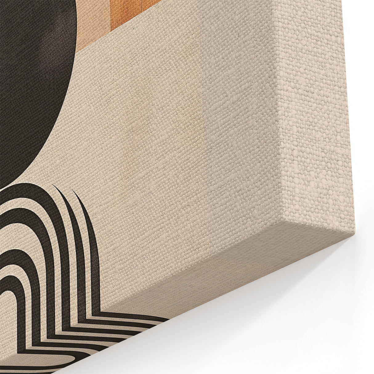 Boho Wall Art - Bold Geometric Circle and Arch Bohemian Canvas Design