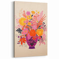 Vibrant Electric Floral Canvas – Modern Electric Decor Print