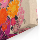 Vibrant Electric Floral Canvas – Modern Electric Decor Print