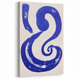 Abstract Electric Blue Swirl Canvas – Modern Electric Art Print