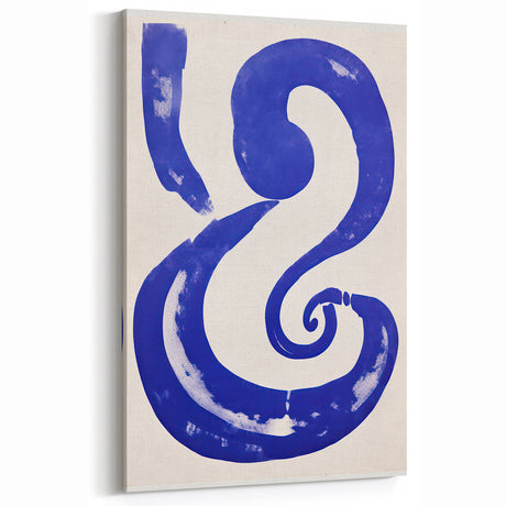 Abstract Electric Blue Swirl Canvas – Modern Electric Art Print