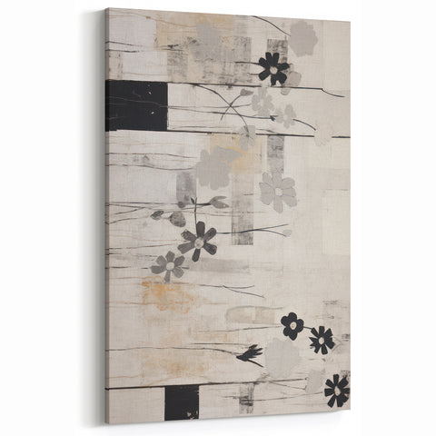 Modern Electric Floral Abstract Canvas – Electric Art Print