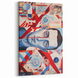 Abstract Electric Portrait Canvas – Dynamic Modern Art Print