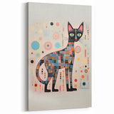 Abstract Electric Cat Canvas – Colorful Modern Art Print